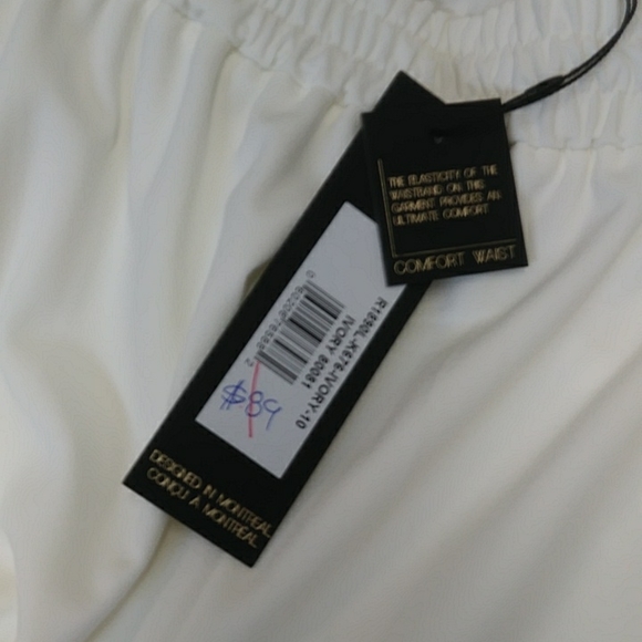 Renuar High Waisted Ivory Slacks With Full Lining, Size 10 NWT - Picture 4 of 6